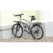 Bicycle lean-on hoop | for casting in concrete | hot-dip galvanized and coated DB 703